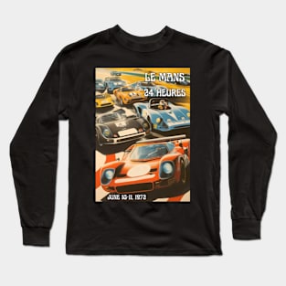 1972 Le Mans 24 Hours/Heures Racing Poster Long Sleeve T-Shirt